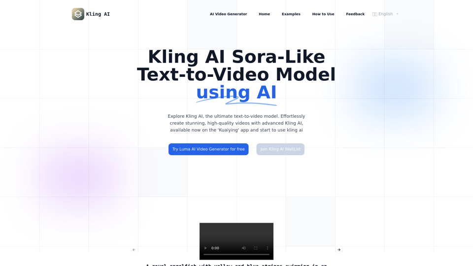 Kling AI | KuaiShou Text-to-Video Generation Model