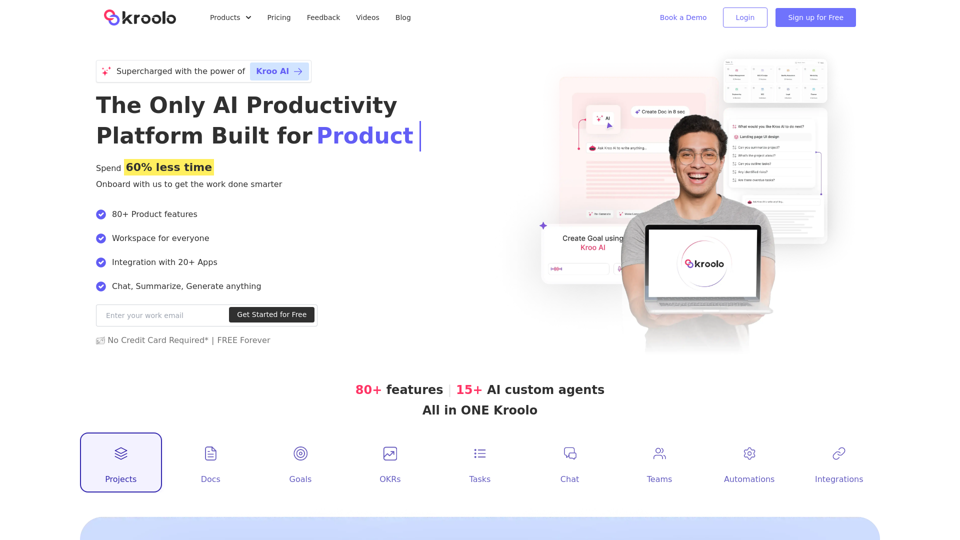 AI Powered Productivity Management Software | Kroolo