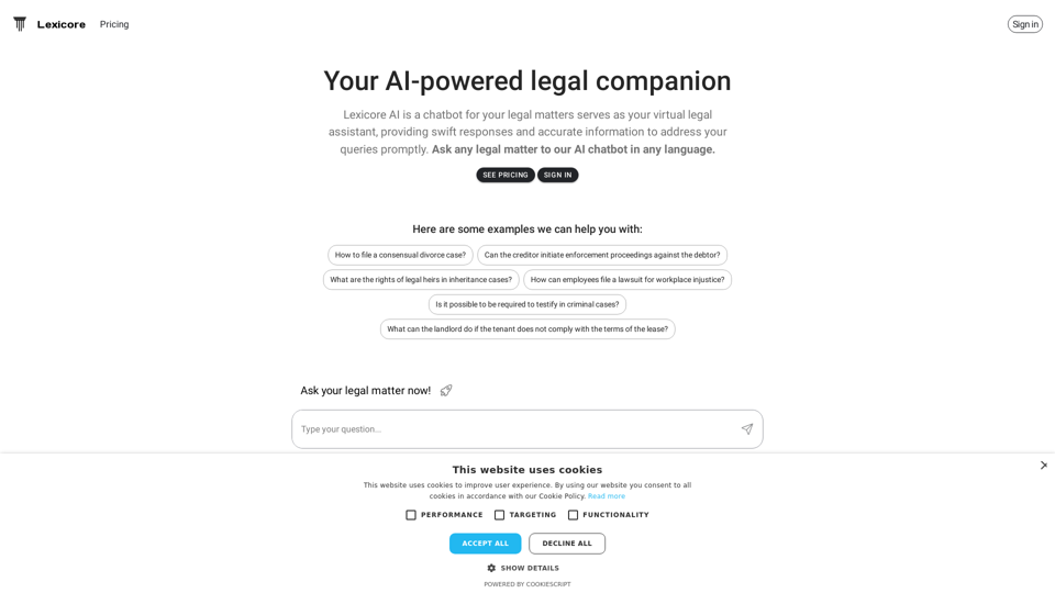 Lexicore - AI for Legal Practices 
