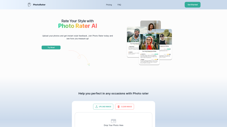 PhotoRater - AI-powered photo rating app for any occasion.