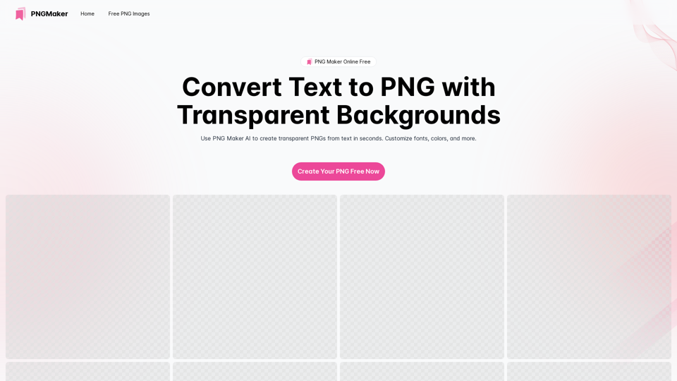 Creador de PNG en línea gratuito: Convierte texto a PNG con fondos transparentes