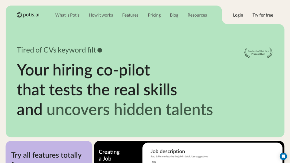 Potis.AI | Votre copilote de recrutement