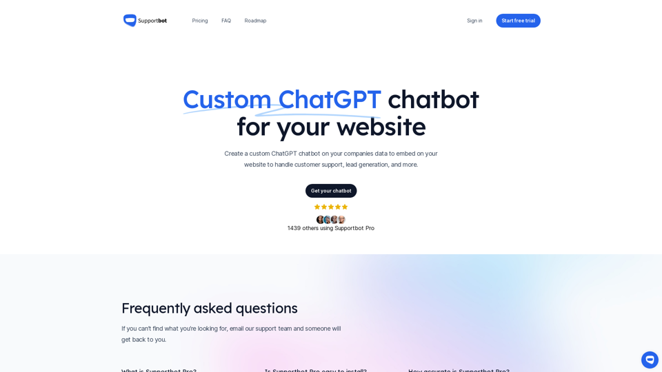 Supportbot Pro - AI-powered customer support