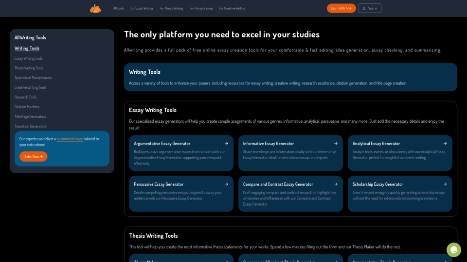 The Only Platform You Need to Excel in Your Studies | AllWriting