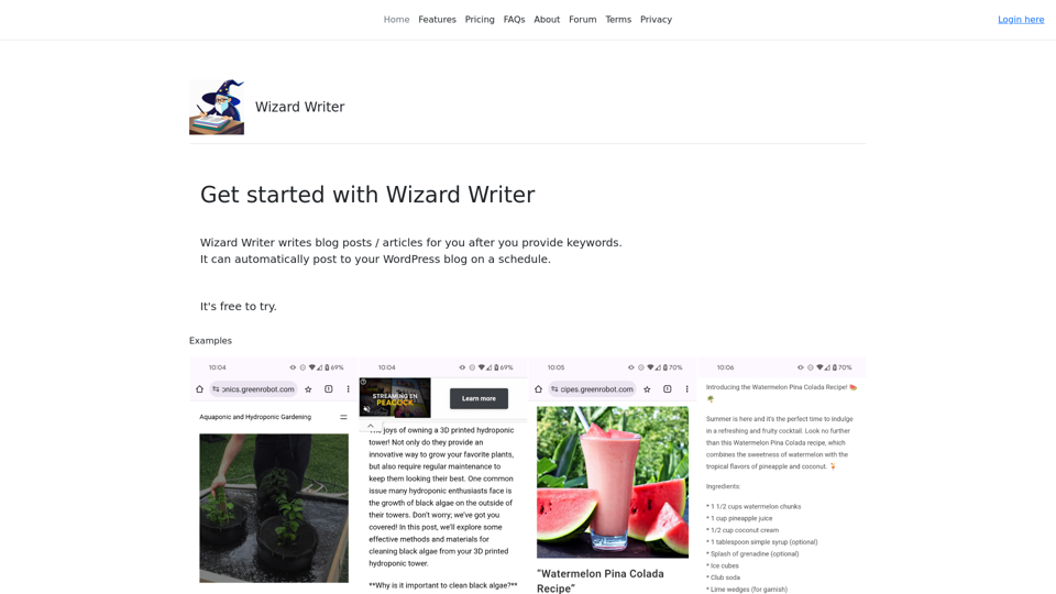 Wizard Writer 
