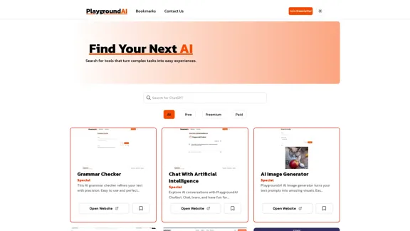 Playground AI - Encuentra las mejores herramientas de IA en la web.