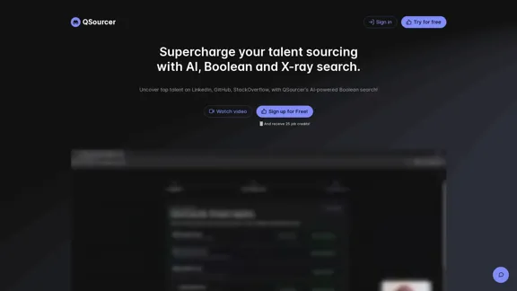 qsourcer.com - AIとブーリアン検索、X線検索を活用した人材獲得