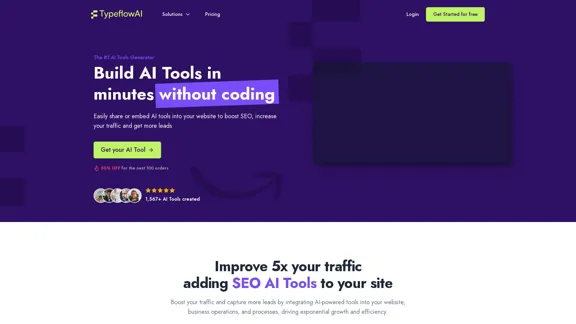 Create AI Tools without coding in minutes | TypeflowAI