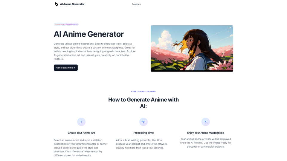 Generador de Anime IA – Imágenes de Anime de Alta Calidad 
