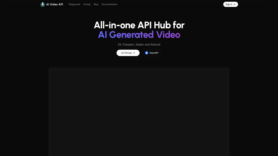 AI ビデオ API 
