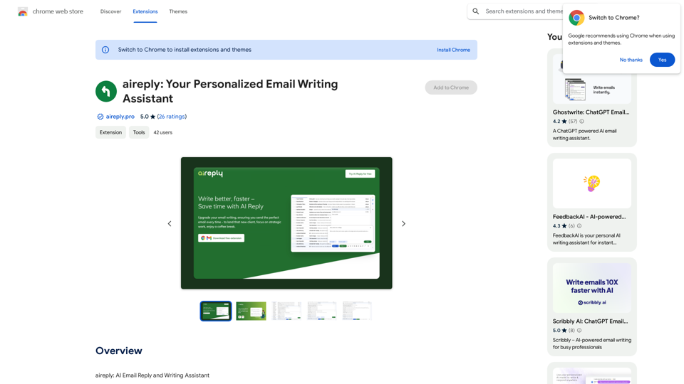 aireply: Your Personalized Email Writing Assistant 
