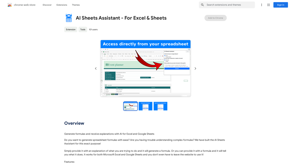 AI Sheets Assistant - For Excel & Sheets 

