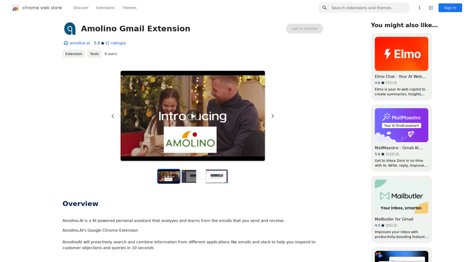 Amolino Extension Gmail 
