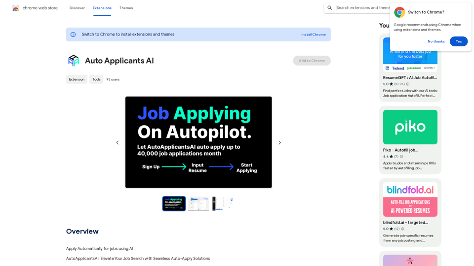 AI for Auto Applicants 
