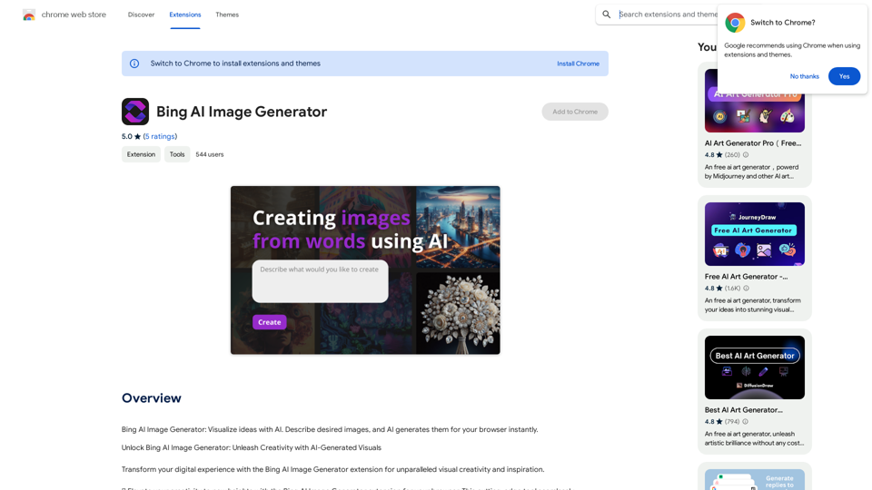 Bing AI Image Generator 
