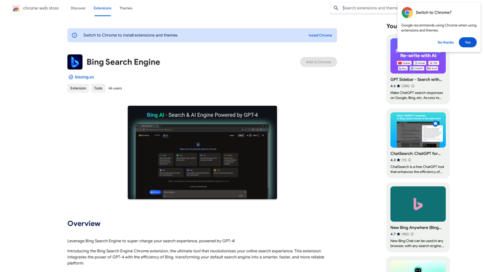 Bing Search Engine 
