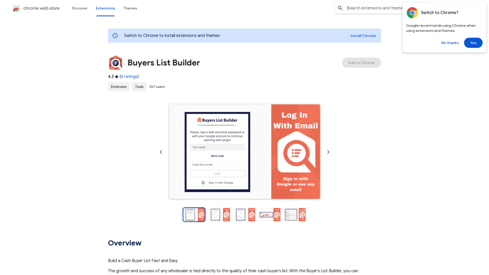 Buyers List Builder 
