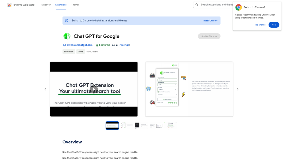 Chat GPT pour Google