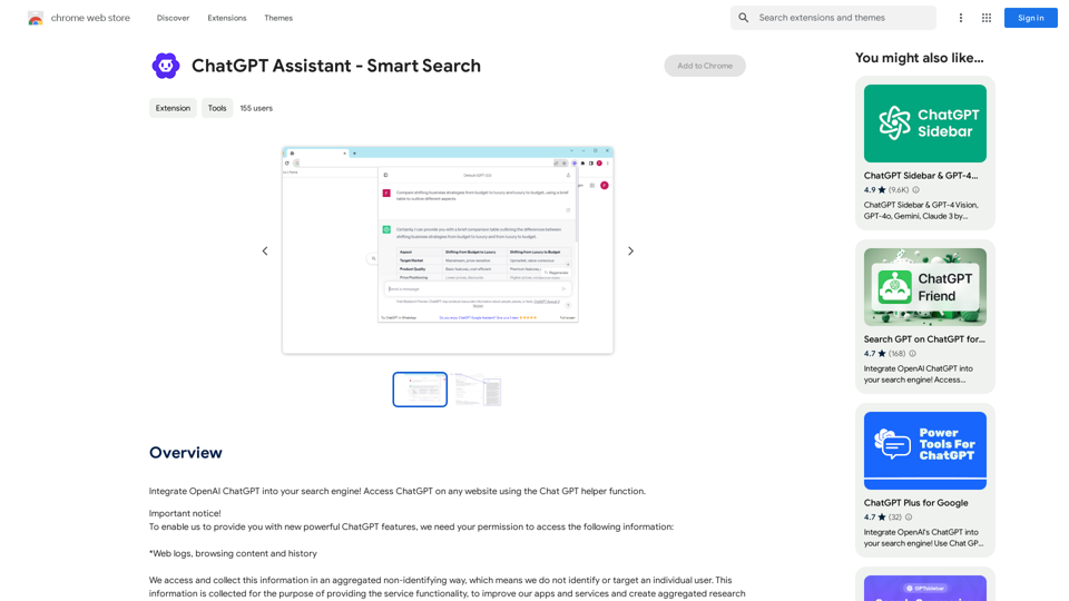 ChatGPT Assistant - Smart Search 
