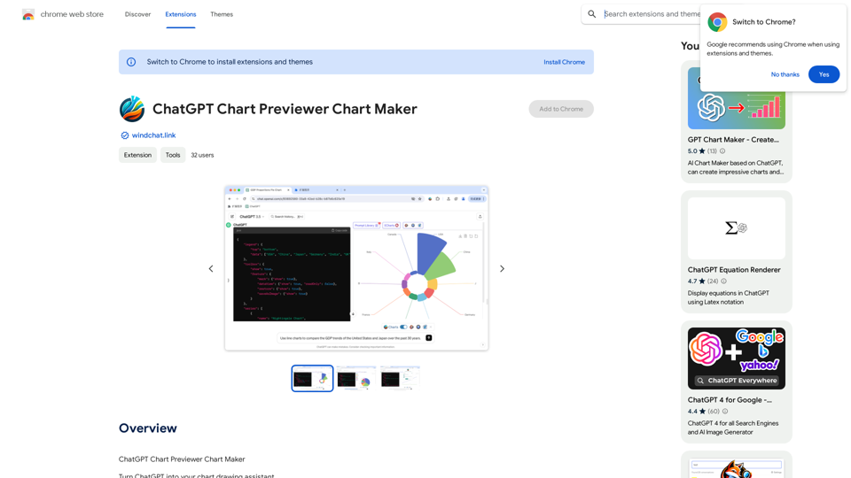 ChatGPT 圖表預覽器 圖表製作器 
