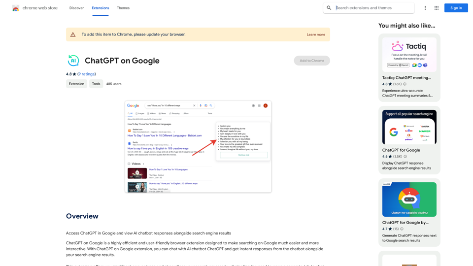 ChatGPT en Google 
