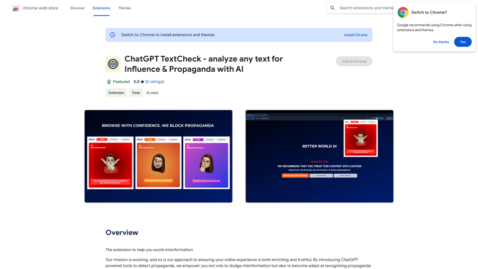 ChatGPT TextCheck - analyze any text for Influence & Propaganda with AI 
