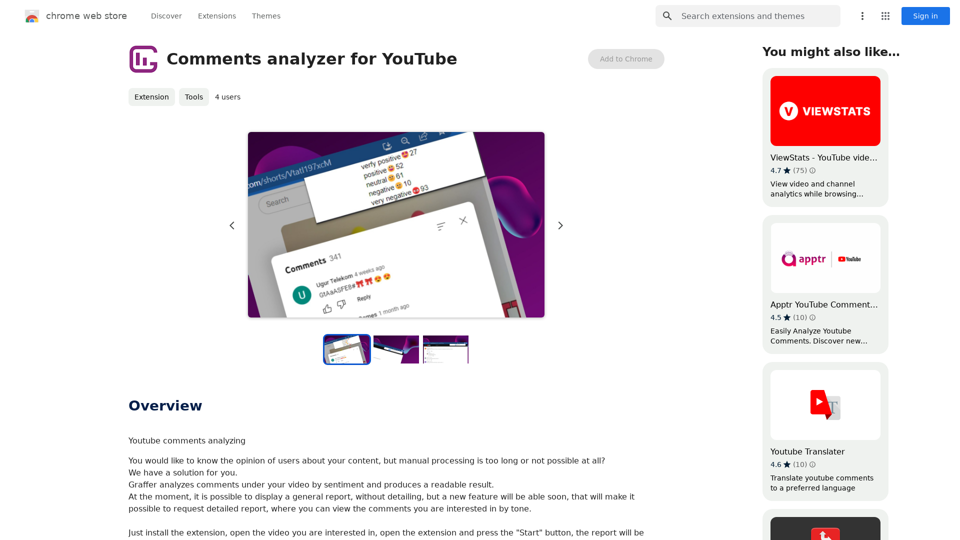 Analyseur de commentaires pour YouTube 
