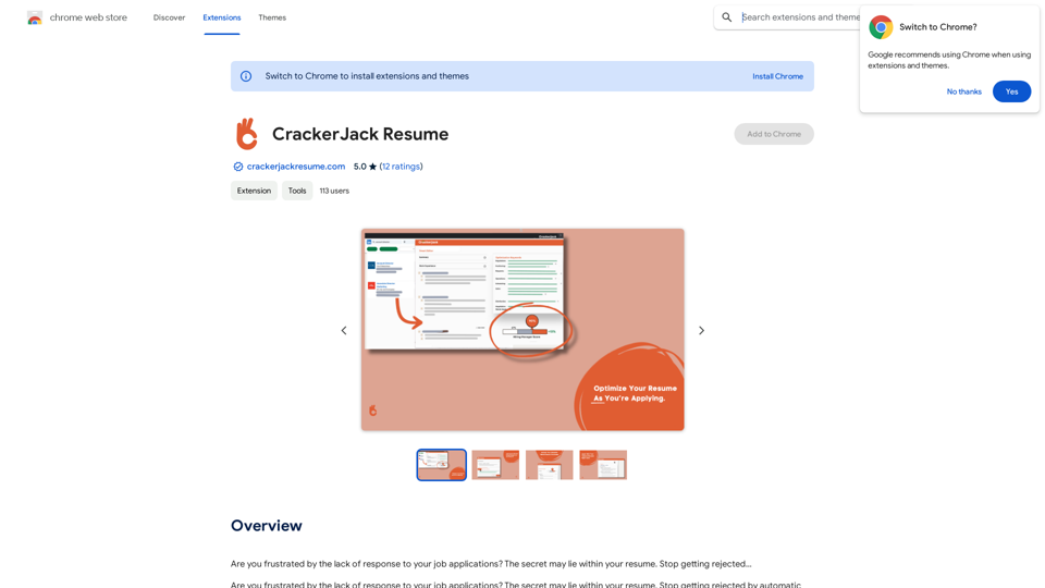 CrackerJack Resume 

Objective: To obtain a challenging and rewarding position in a fast-paced environment where I can utilize my skills and experience to contribute to the success of a dynamic team.

Summary of Qualifications:

* Highly motivated and results-oriented individual with a proven track record of success in [mention your field].
* Excellent communication, interpersonal, and problem-solving skills.
* Strong analytical and critical thinking abilities.
* Proficient in [list your relevant skills].
* Adaptable and eager to learn new technologies and processes.

Experience:

* [Job Title], [Company Name], [City, State] - [Dates of Employment]
    * [List your responsibilities and achievements using action verbs]
* [Job Title], [Company Name], [City, State] - [Dates of Employment]
    * [List your responsibilities and achievements using action verbs]

Education:

* [Degree Name], [Major], [University Name], [City, State] - [Year of Graduation]
    * [List any relevant coursework, honors, or awards]

Skills:

* [List your hard and soft skills]

Projects:

* [List any relevant projects you have worked on, including a brief description and your role]

Awards and Recognition:

* [List any awards or recognition you have received]

Volunteer Experience:

* [List any volunteer experience you have]

References:

* Available upon request. 


