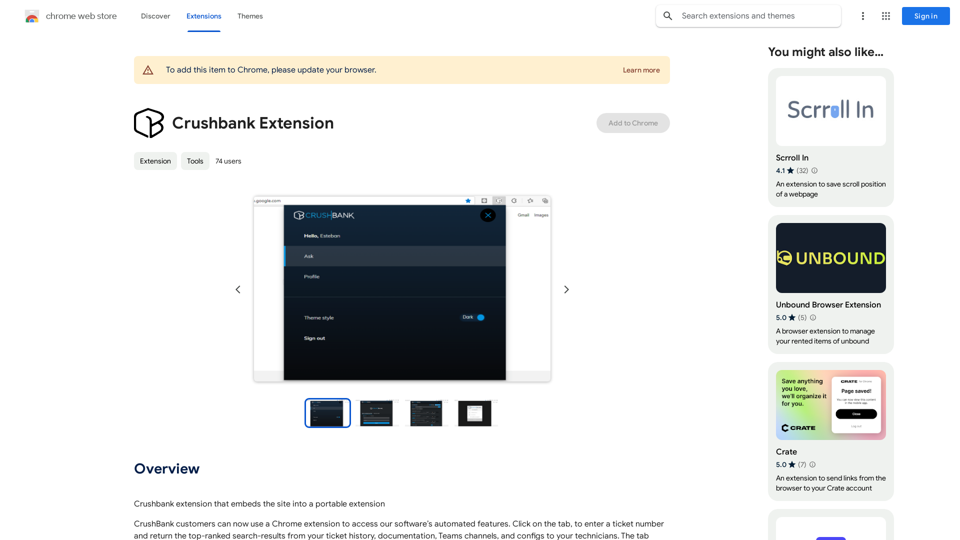 Extension Crushbank 
