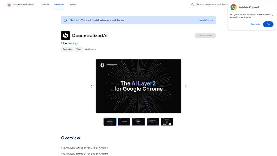 DecentralizedAI 

This is a general term referring to artificial intelligence (AI) systems that are not controlled by a single, centralized entity. 

Instead of relying on a large corporation or government to manage and govern AI, decentralized AI aims to distribute these capabilities across a network of independent nodes. 

Think of it like a blockchain for AI:

* Transparency:  The decision-making processes of decentralized AI are open and visible to everyone.
* Security:  Since there's no single point of failure, it's harder for malicious actors to take control or manipulate the system.
* Resilience:  Even if some nodes go offline, the network can continue to function.
* Accessibility:  Decentralized AI can make AI technology more accessible to individuals and smaller organizations.


There are many potential applications for decentralized AI, including:

* Data privacy:  Decentralized AI can help protect user data by distributing it across multiple nodes.
* Fairness and bias mitigation:  By involving a wider range of participants in the training process, decentralized AI can help reduce bias in AI systems.
* Autonomous organizations:  Decentralized AI can be used to create self-governing organizations that operate without human intervention.



Decentralized AI is still a relatively new field, but it has the potential to revolutionize the way we develop and use AI.
