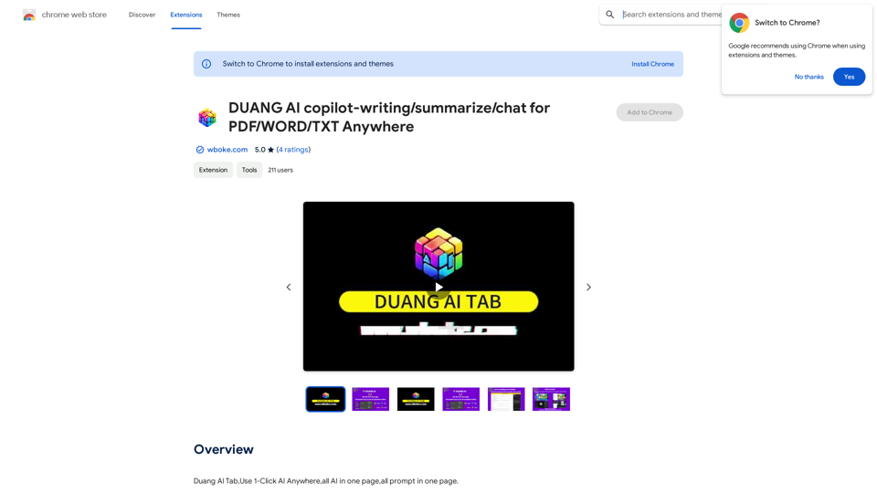 DUANG AI : Copilot d'écriture/résumé/chat pour PDF/WORD/TXT, partout. 
