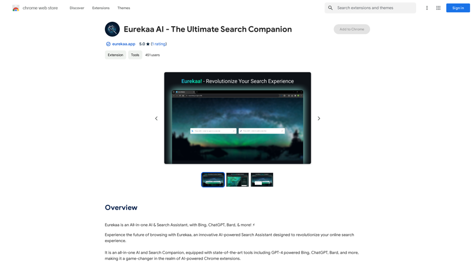 Eureka AI - The Ultimate Search Companion 
