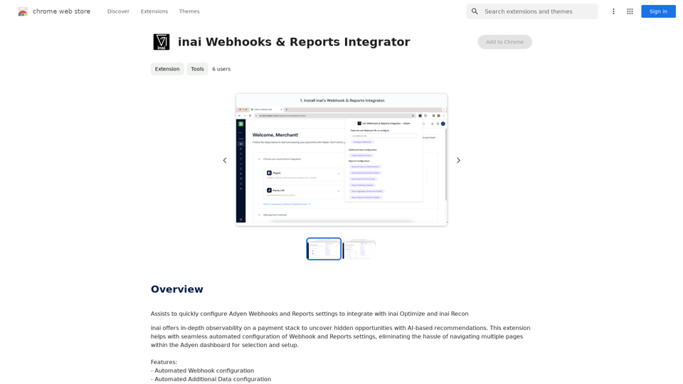 iNai Webhooks & Reports Integrator 
