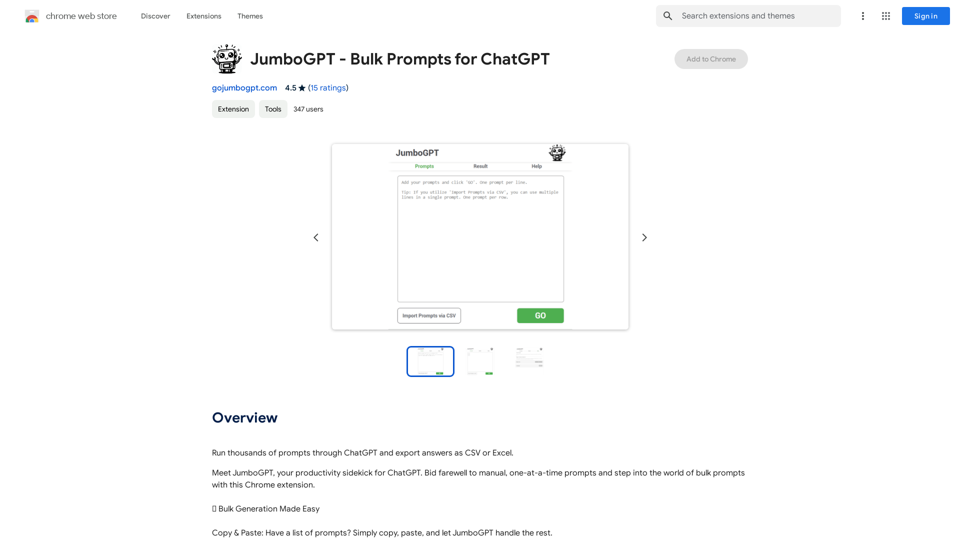 JumboGPT - Prompts Masivos para ChatGPT 
