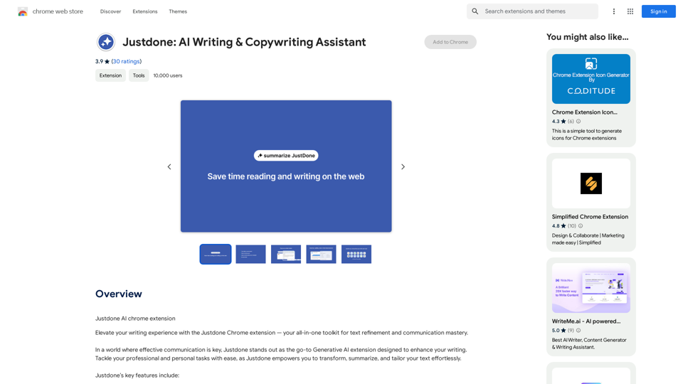 Justdone: AI Writing & Copywriting Assistant