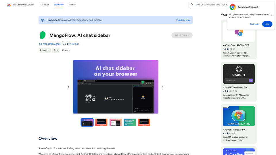 MangoFlow: AI Chat Sidebar 
