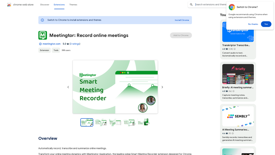 Meetingtor: Record online meetings 
