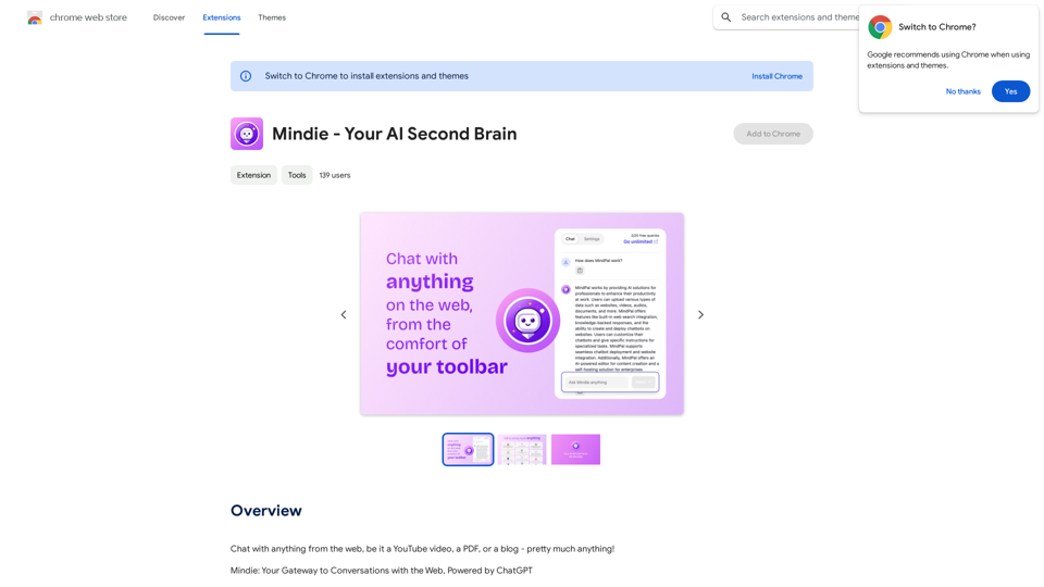 Mindie - Your AI Second Brain 
