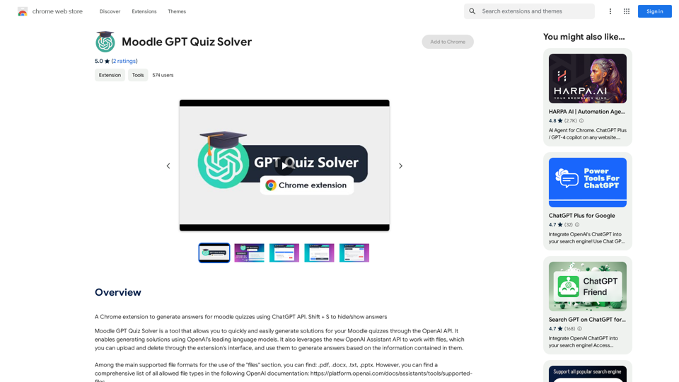 Moodle GPT Quiz Solver 
