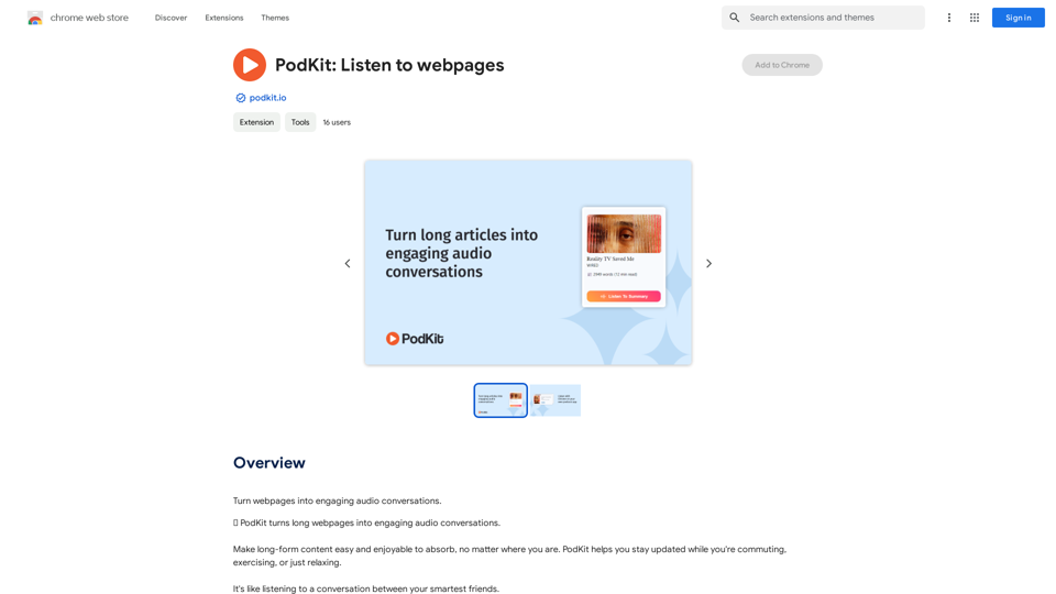 PodKit: Listen to Web Pages