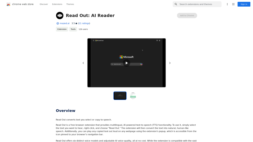 Read Out: AI Reader 
