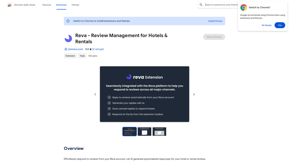 Reva - Review Management for Hotels & Rentals 
