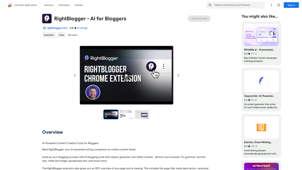 RightBlogger - IA pour Blogueurs 
