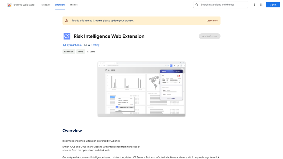 Risk Intelligence Web Extension 
