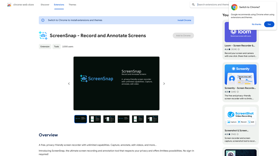 ScreenSnap - Record and Annotate Screens 
