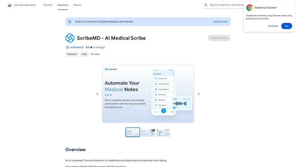 ScribeMD - Asistente Médico de IA 
