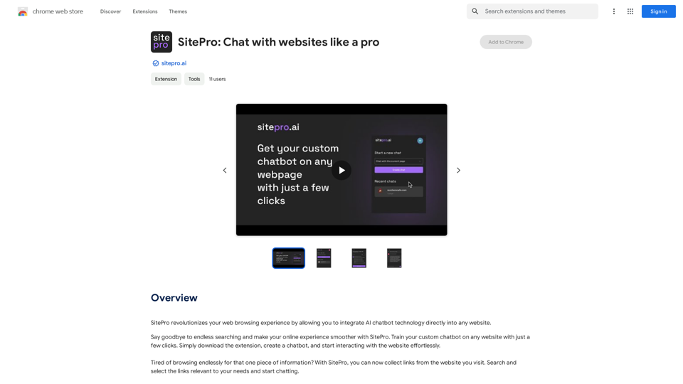 SitePro: Chatea con sitios web como un profesional 
