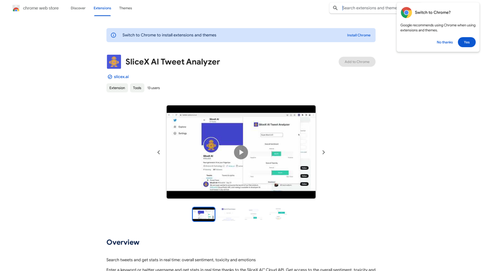 SliceX AI 推文分析器 
