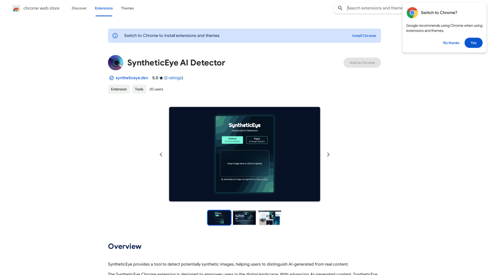 Detector de IA do SyntheticEye 
