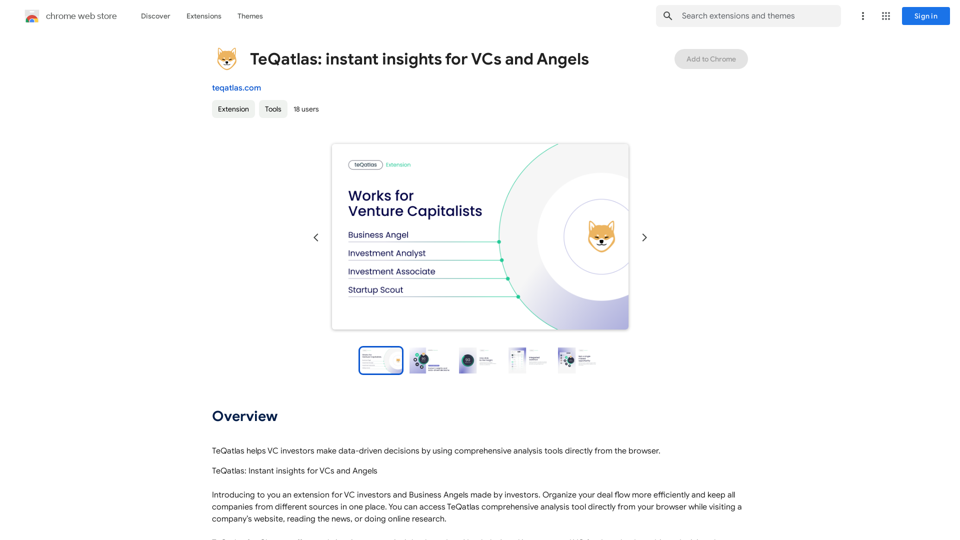 TeQatlas: мгновенные инсайты для венчурных капиталистов и ангелов 
